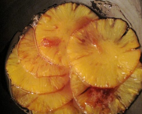 Ananas flambé au rhum