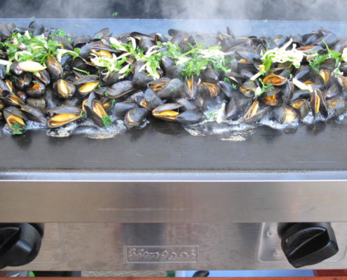 Moules cuisson plancha