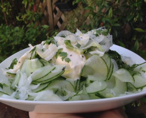 salade de concombre au CHAVROUX