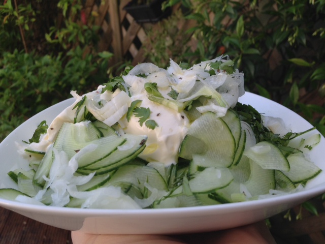 salade de concombre au CHAVROUX