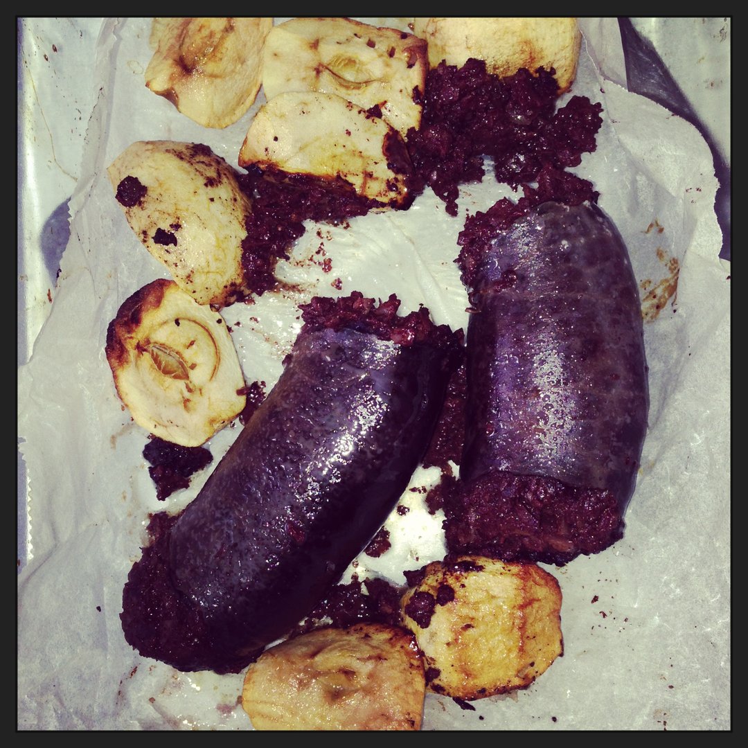 Boudin Noir Au Four En Papillote Boudin noir / pomme / miel / four - Anne-Hélène
