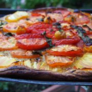 tarte croustillante à la tomate