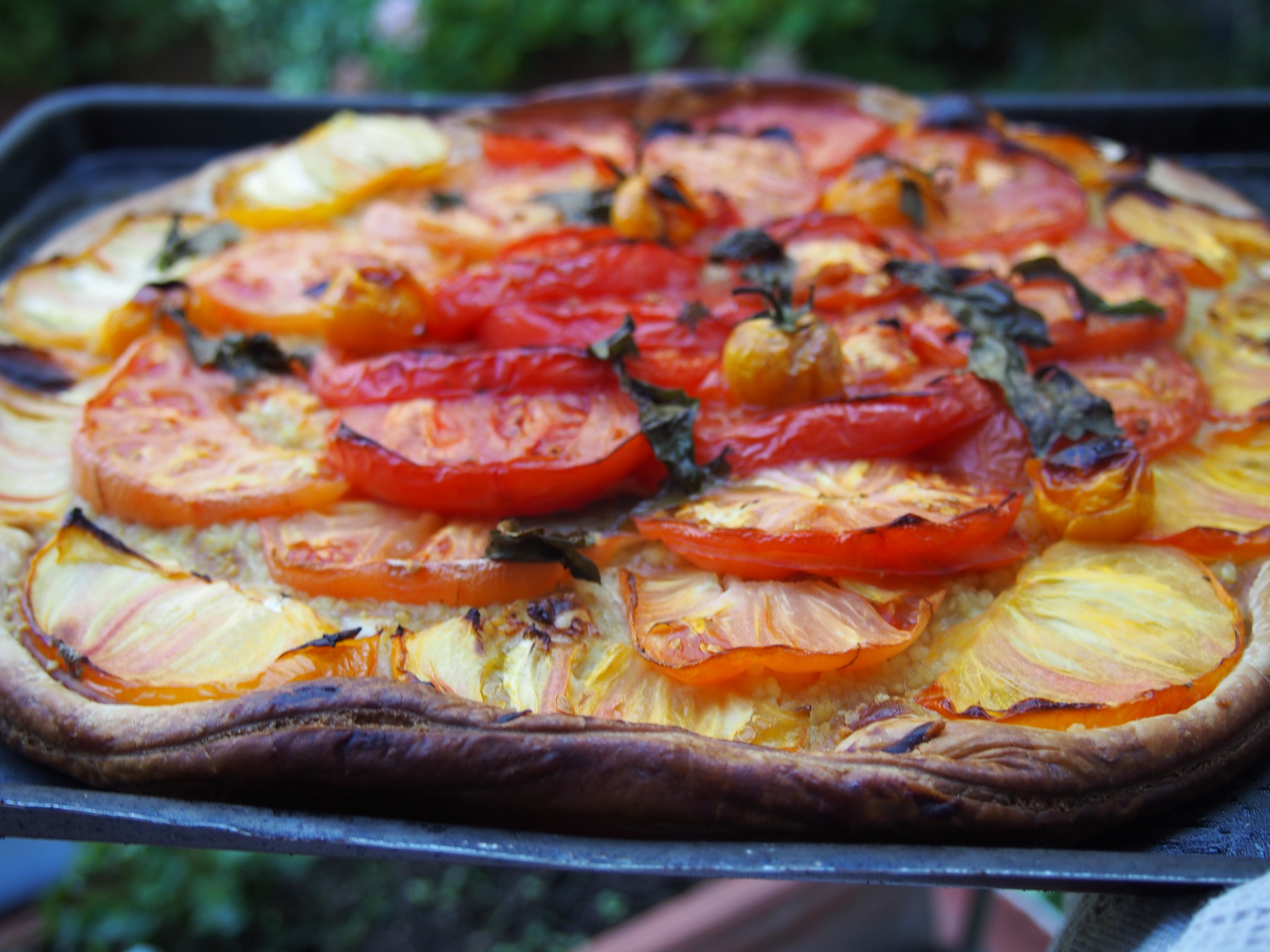 tarte croustillante à la tomate