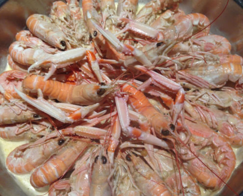 langoustines flambbées