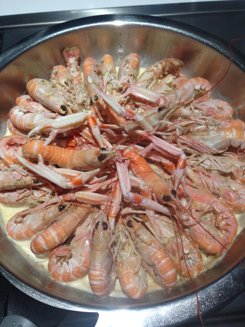 langoustines flambbées