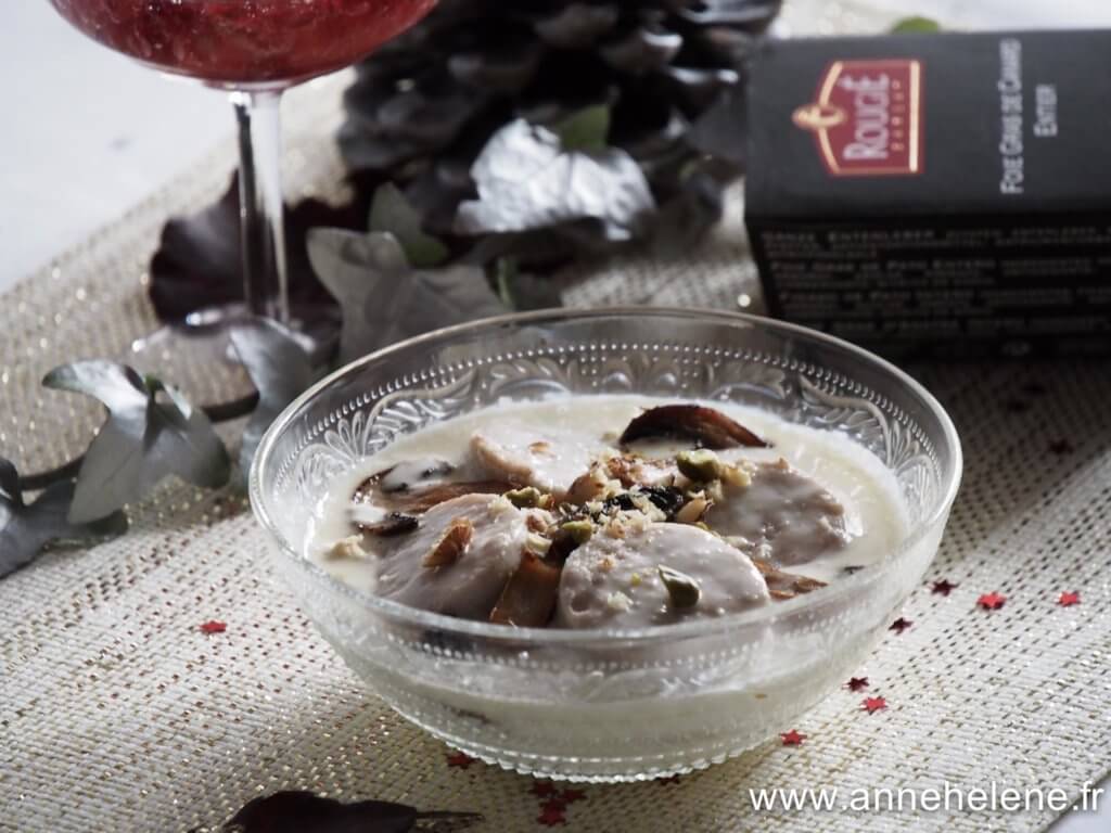 cassolette de boudin blanc au foie gras