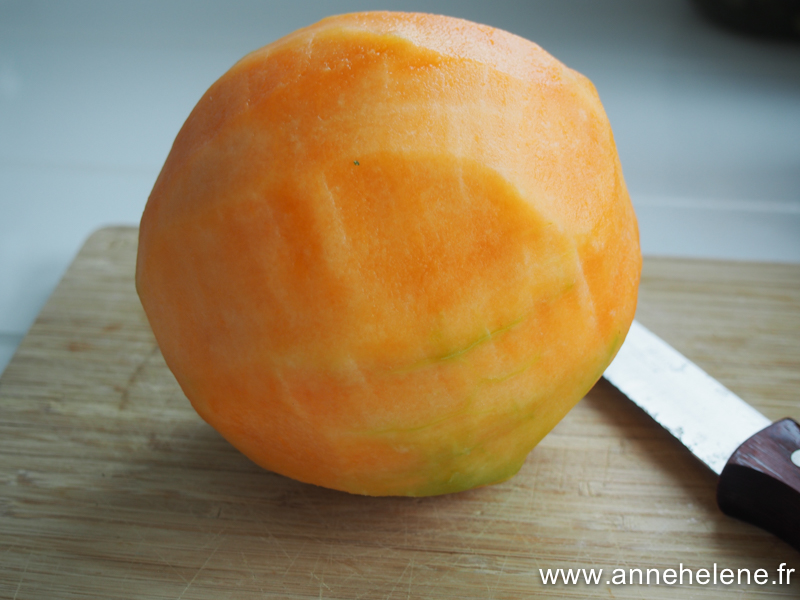 découpe de melon entier