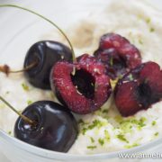 Mousse de tofu cerises