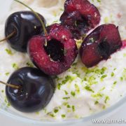 Mousse de tofu cerises