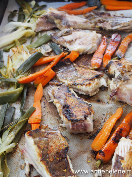 plancha de raie aux légumes