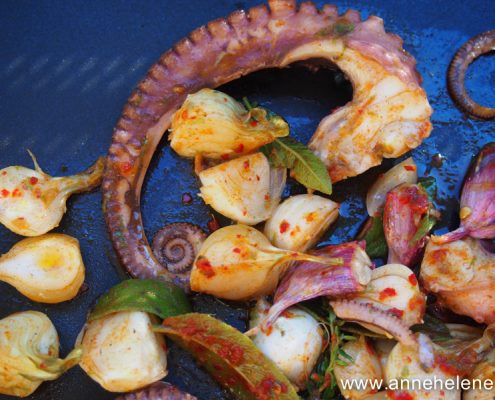 plancha de poulpe