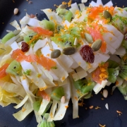 salade d'endives aux graines et saumon fumé