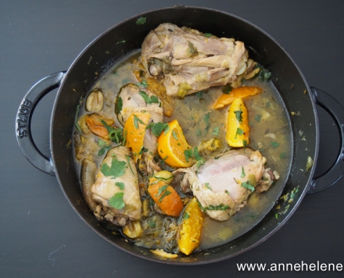 poulet mandarine et olive