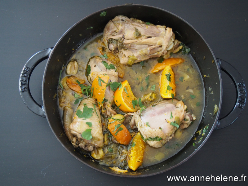 poulet mandarine et olive