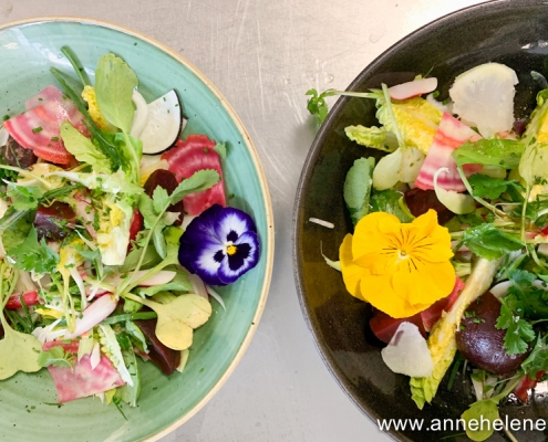 salade composée de légumes crus