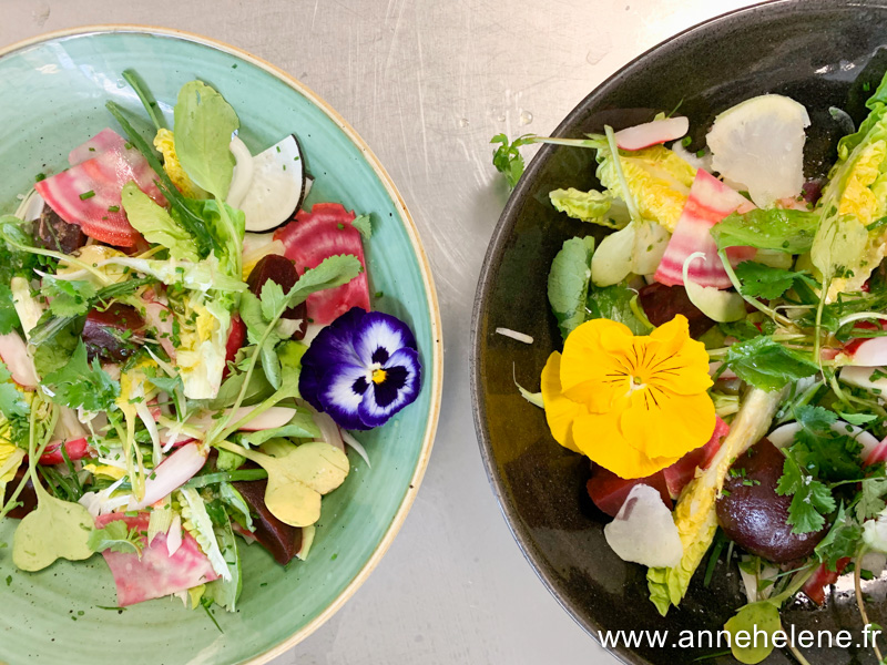 salade composée de légumes crus