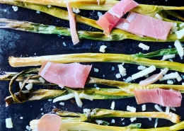 poireaux grilles jambon