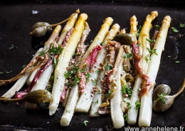 recette asperges et rhubarbes cuisinées au four