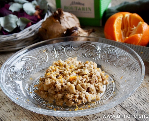 celeri remoulade aux agrumes et ail noir