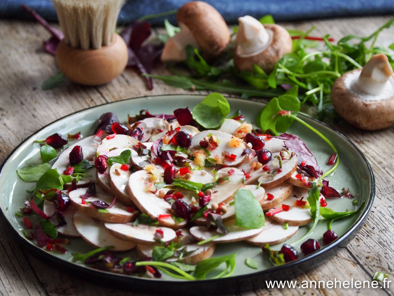 Carpaccio De Champignons De Paris Et Sarrasin